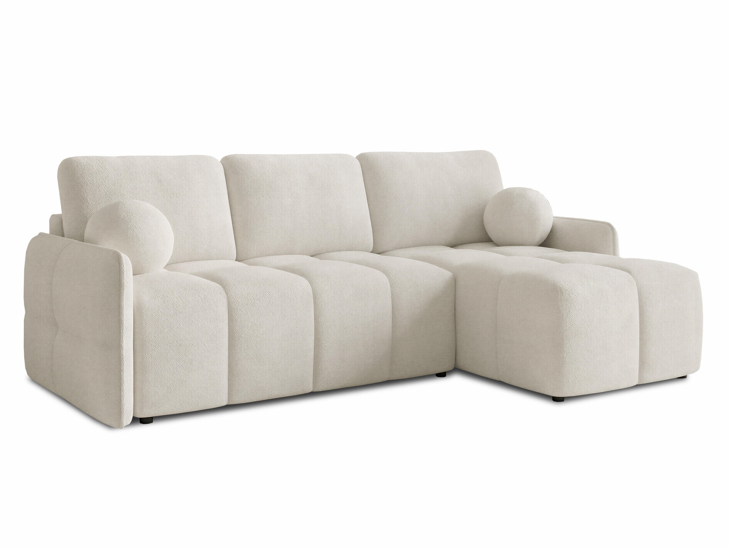 ECKSOFA Nubo - Schwarz/Weiß, Holz/Kunststoff (218/150cm) - Sofnet