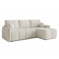 ECKSOFA Nubo - Schwarz/Weiß, Holz/Kunststoff (218/150cm) - Sofnet