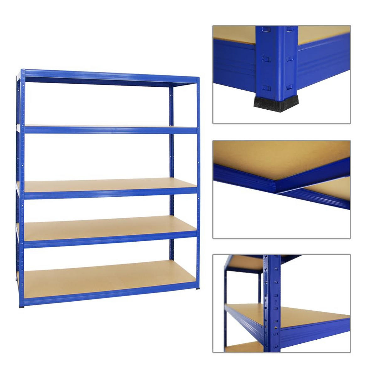 SCHWERLASTREGAL Giant Elephant 2er-Set mit 2x 180x150x60 cm Fachlast 200 kg Blau - Blau, Metall (300/180/60cm) - PROREGAL