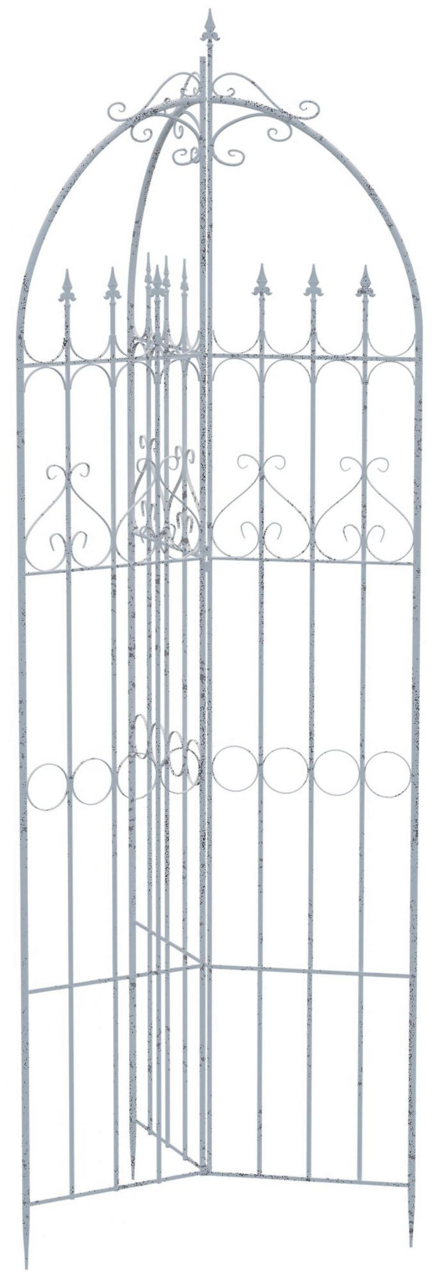 RANKGITTER Metall Antik Weiß - Weiß, Metall (70/234/70cm) - CLP