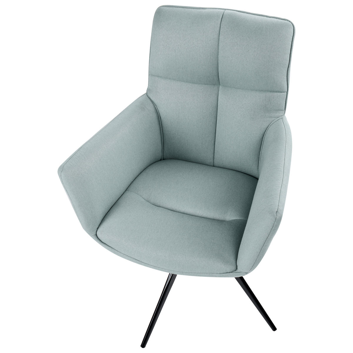 JÍDELNÍ ŽIDLE otočná Látka Mátově zelená Corbie - mátově zelená, textil (62/89/67cm) - Beliani