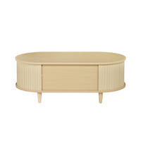 COUCHTISCH 100/50/36 cm holzfarben aus MDF mit Schublade und Rolltür - Eichefarben, Holzwerkstoff (100/50/36cm) - OKWISH