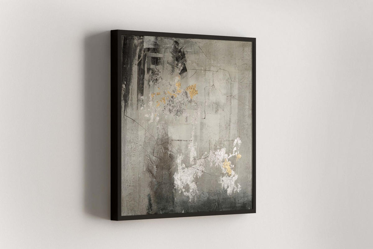 ÖLGEMÄLDE 80/80 cm - Grau, Holz/Textil (80/80cm) - KUNSTLOFT