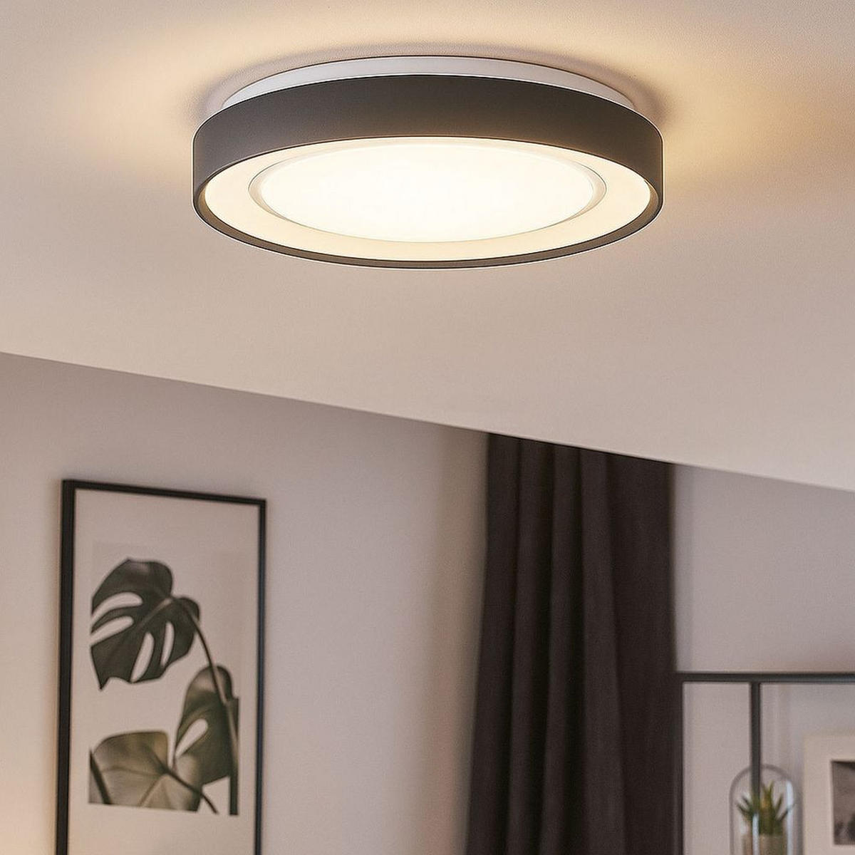 LED DECKENLEUCHTE Anthrazit Metall - Anthrazit, Metall (39/39/8cm) - Brilliant