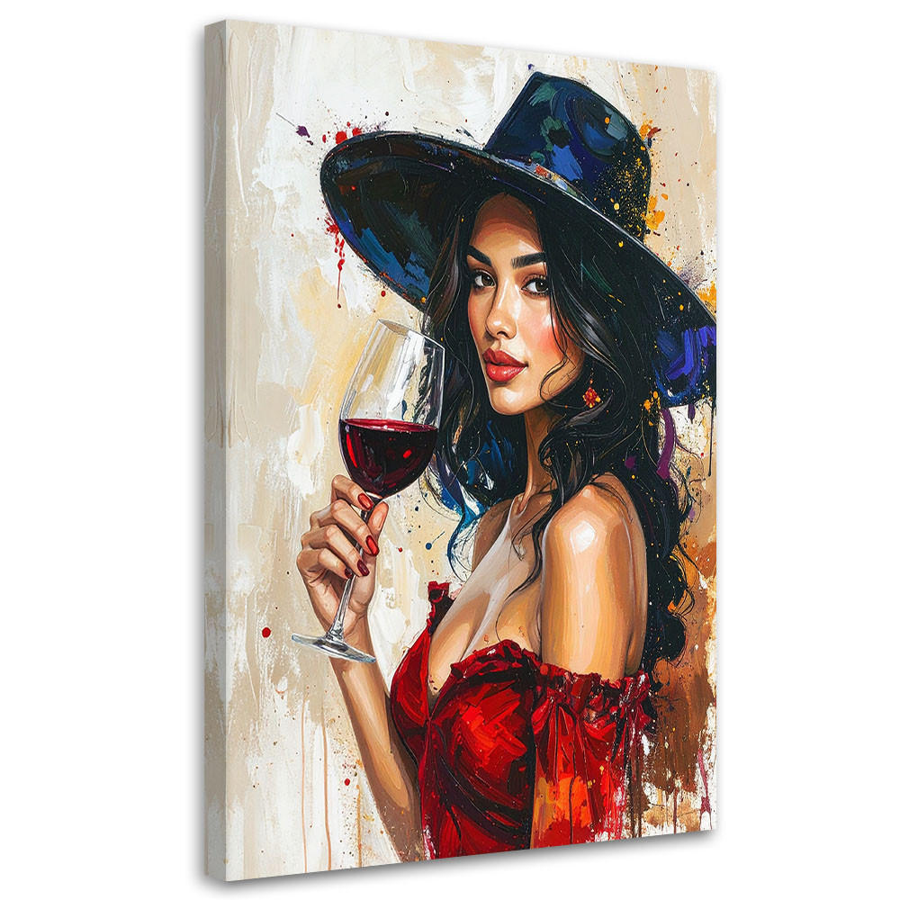 Feeby Leinwandbild, Rot 20x30 cm