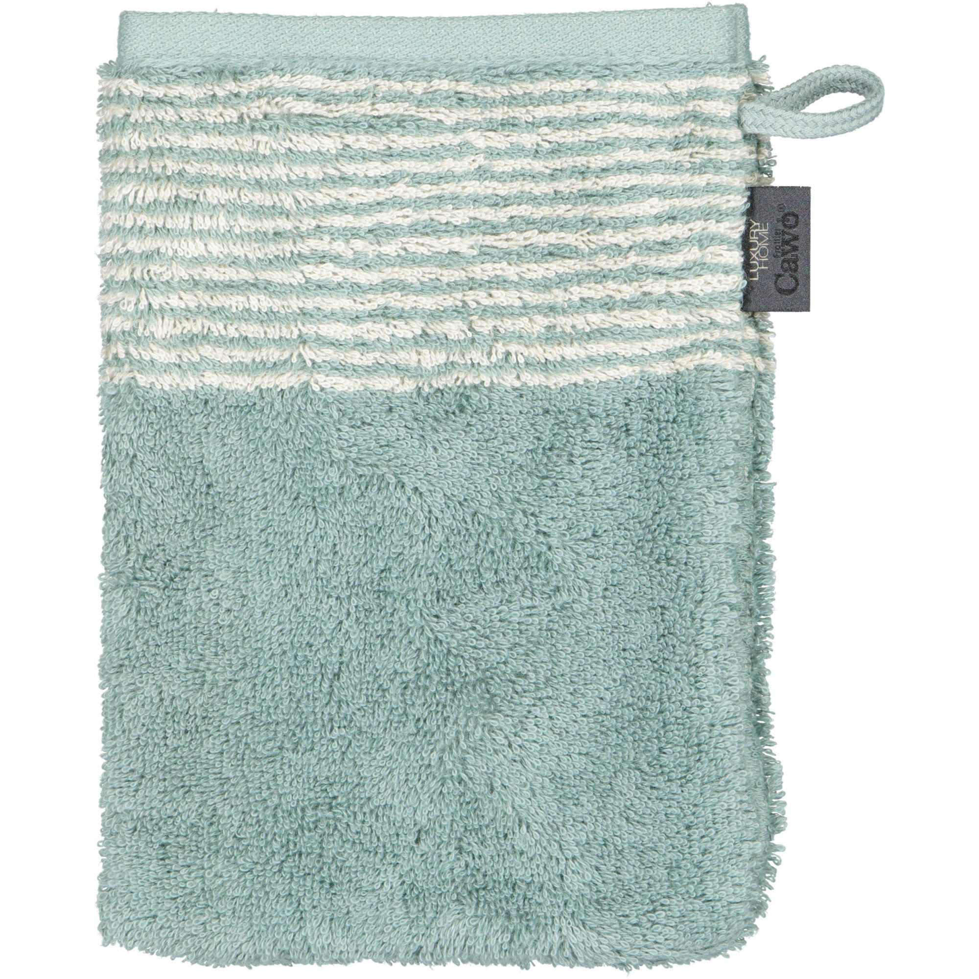 WASCHLAPPEN LUXURY HOME TWO-TONE 590 SALBEI - 43 - Grün, Textil (16/22cm) - Cawoe
