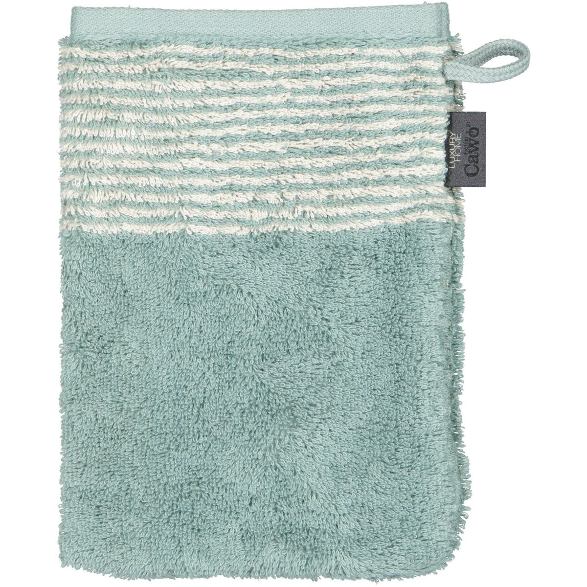 WASCHLAPPEN LUXURY HOME TWO-TONE 590 SALBEI - 43 - Grün, Textil (16/22cm) - Cawoe