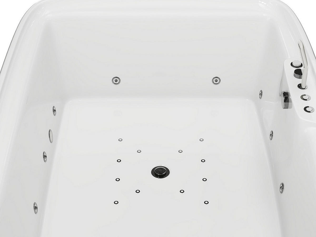 WHIRLPOOL-BADEWANNE - 2 Personen - Weiß - 390 l - 180 x 120 x 60 cm - VOLUTA - Weiß, Kunststoff (180/60/120cm) - Vente-Unique