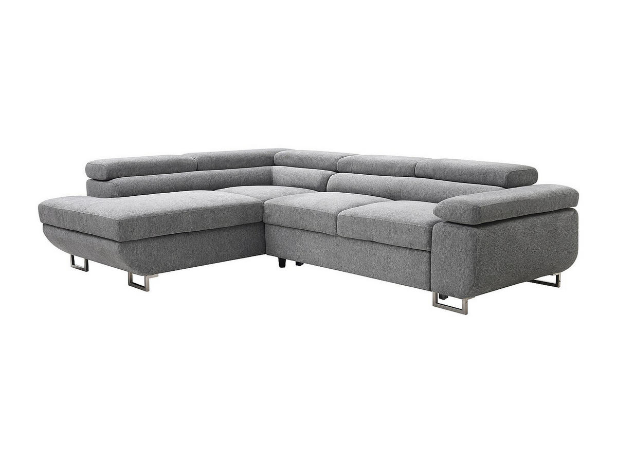 SCHLAFSOFA - 5 Personen - Stoff - Grau - - Grau, Textil (268/70/202cm) - Vente-Unique