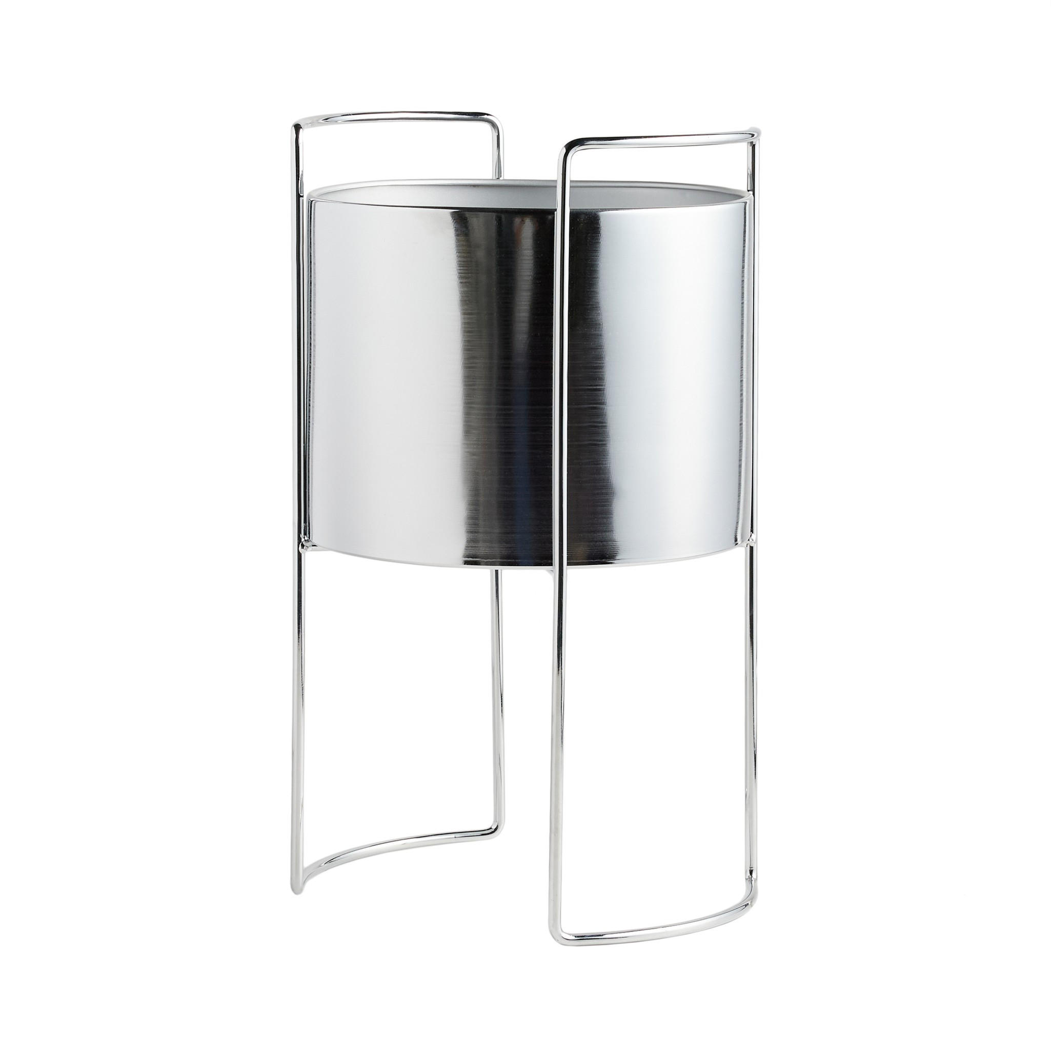 BLUMENTOPF Zenaria - Silberfarben, Metall (28/50cm) - home&you