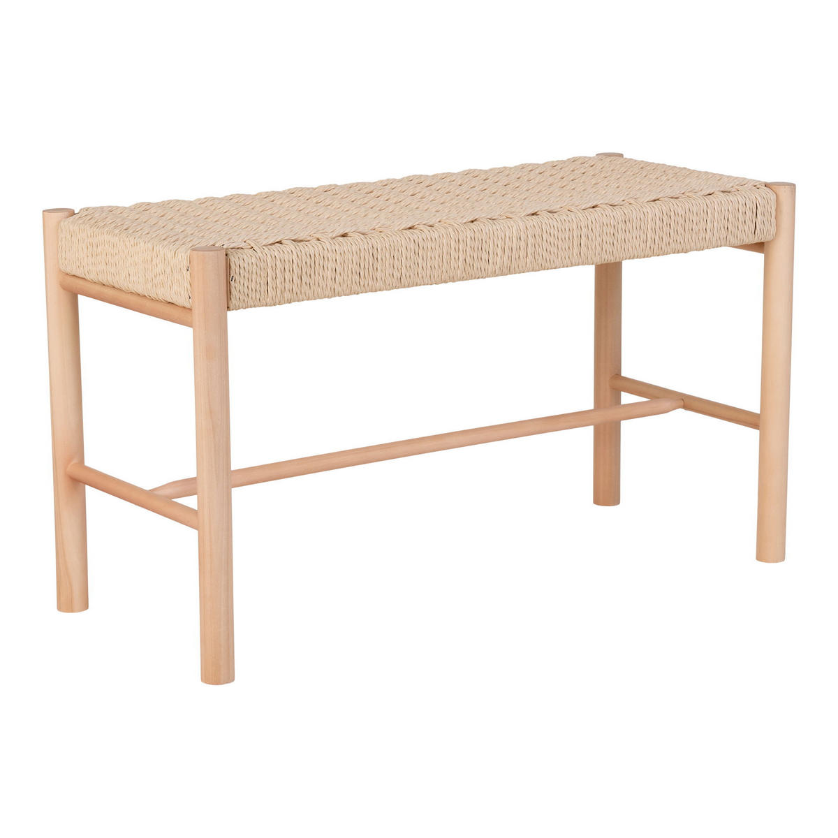 BANK Abano Pappelholz, Papierkordel Natur - Naturfarben, Holz (80/45/35cm) - tinkaro
