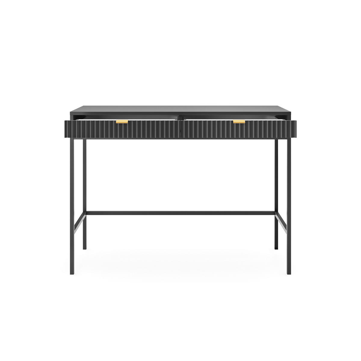 KONSOLENTISCH Vellore Schwarz 104 cm - Goldfarben/Schwarz, Holzwerkstoff/Metall (50/104/77cm) - Selsey