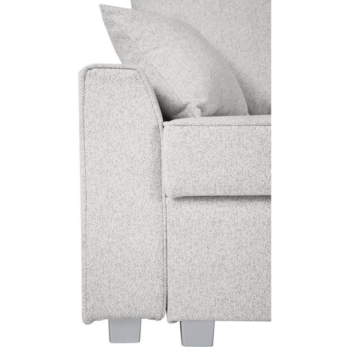 ECKSCHLAFSOFA Teramo beige - Beige/Schwarz, Kunststoff/Textil (235/150cm) - Beautysofa