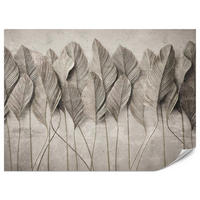 FOTOTAPETE Ranken Laub Sepia Vertikal Natürlich Vintage 450x315 - Grau, Papier (450/315cm) - Muralo