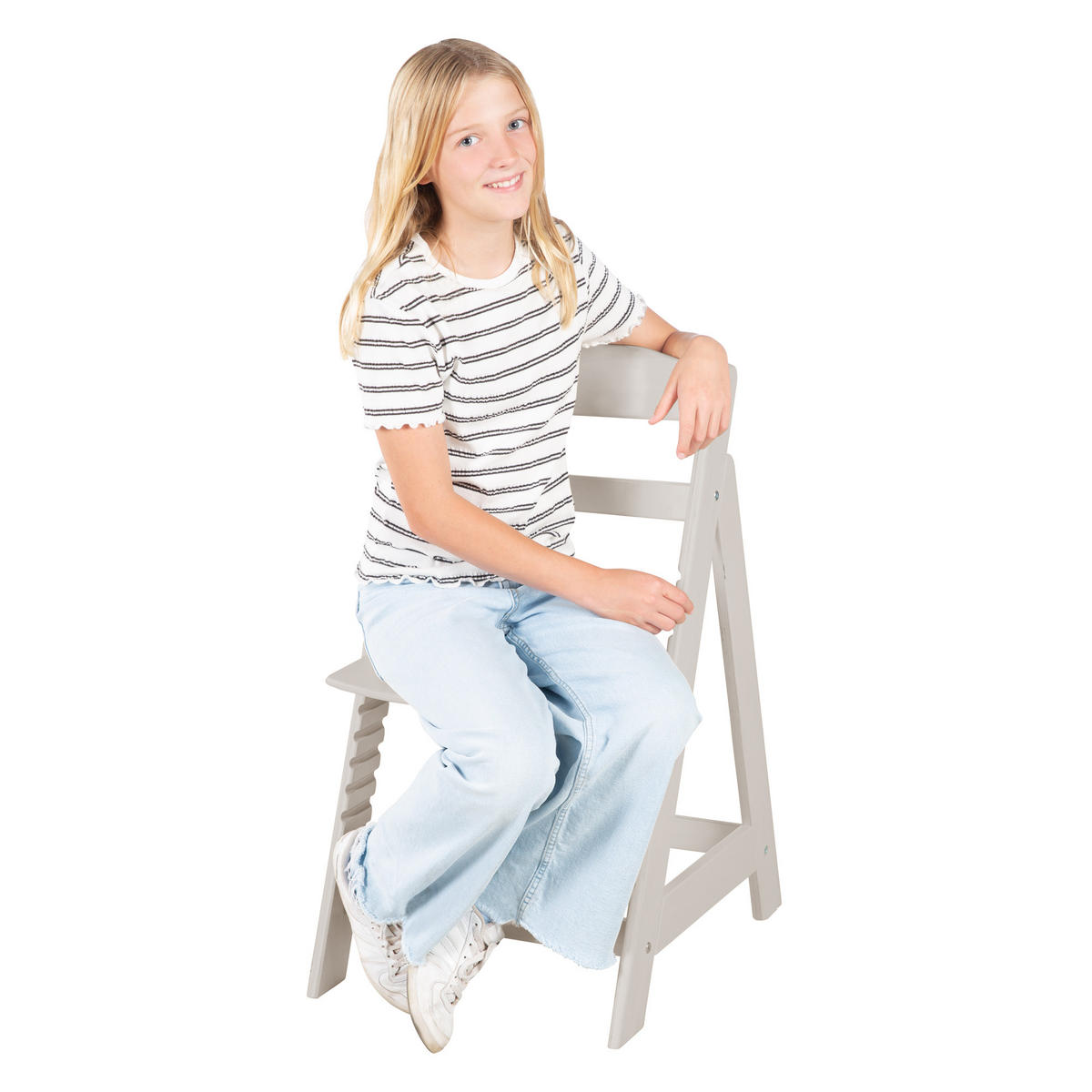 KINDERHOCHSTUHL Sit Up Flex Natur-Grau - Hellgrau, Holzwerkstoff (44.5/80/54cm) - Roba