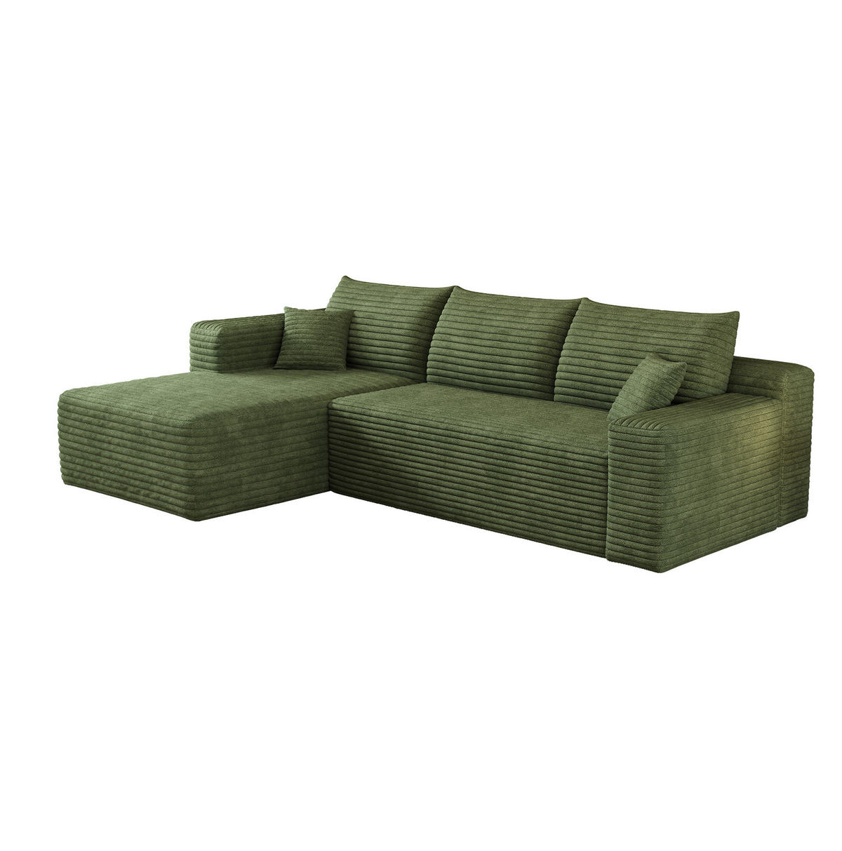 ECKSOFA 241/151/58 cm grün aus Stoff ohne Montage - Grün, Textil (151/241cm) - OKWISH