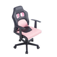 BÜROSTUHL Funny, Kunstleder Schwarz/Pink - Rosa, Kunststoff/Textil (56/93/59cm) - TPFLiving