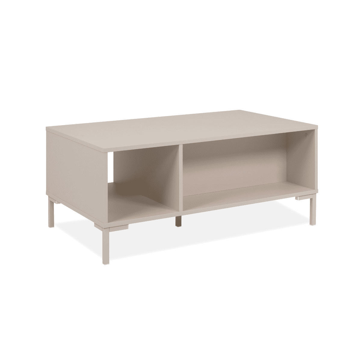 KONFERENČNÍ stolek se 2 dvířky a 1 výklenkem, barva kašmíru, délka 100 cm - NERIO - béžová, kompozitní dřevo (100/60/43cm) - Calicosy