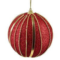 CHRISTBAUMKUGEL Santa Lila Styropor - Rot, Kunststoff (14/12/12cm) - Mondex