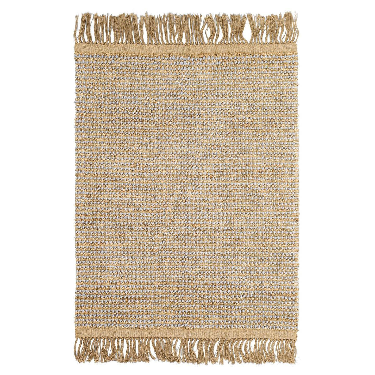TEPPICH handgewebt Jute Wolle grau - Grau, Naturmaterialien (110/160cm) - AFK Living