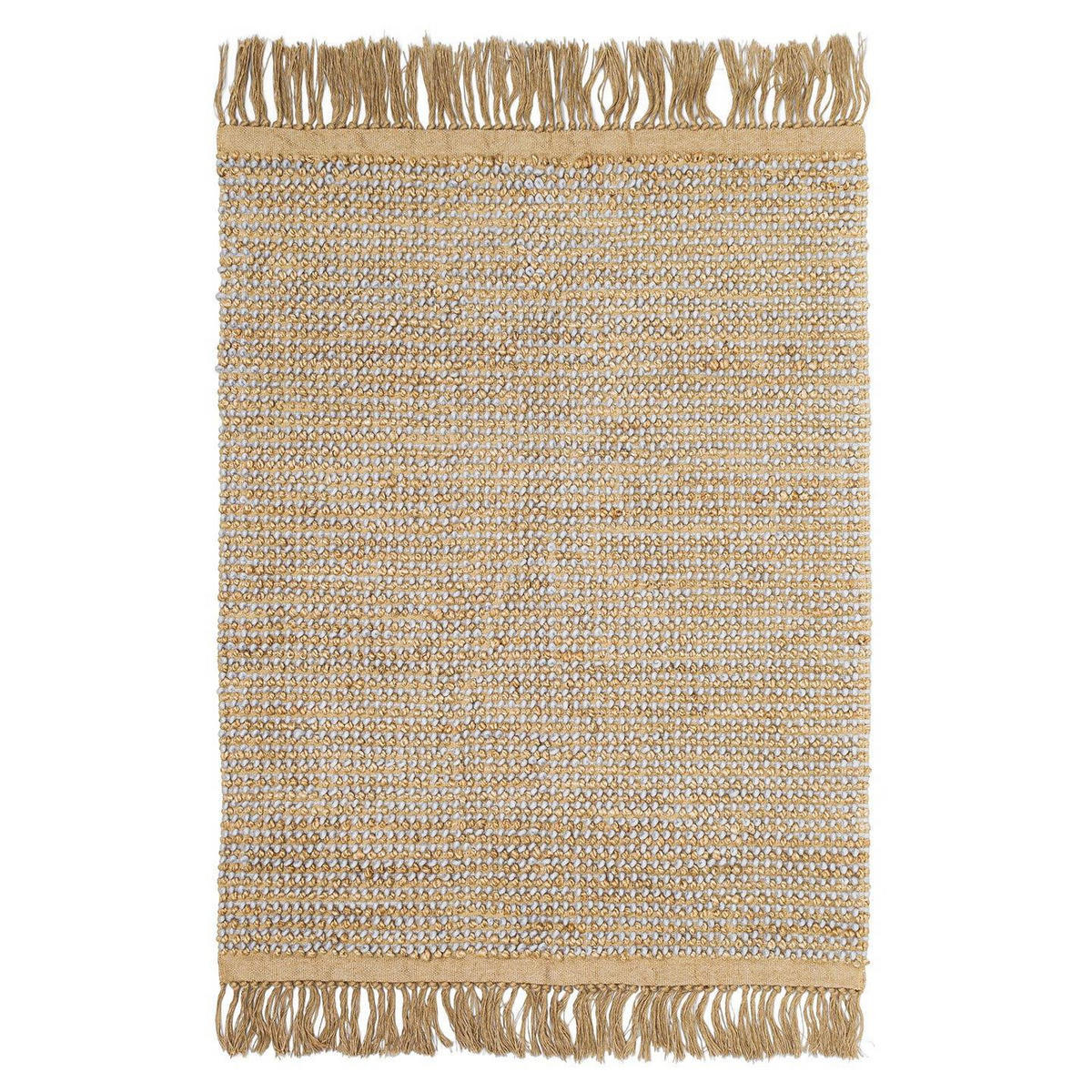 TEPPICH handgewebt Jute Wolle grau - Grau, Naturmaterialien (110/160cm) - AFK Living