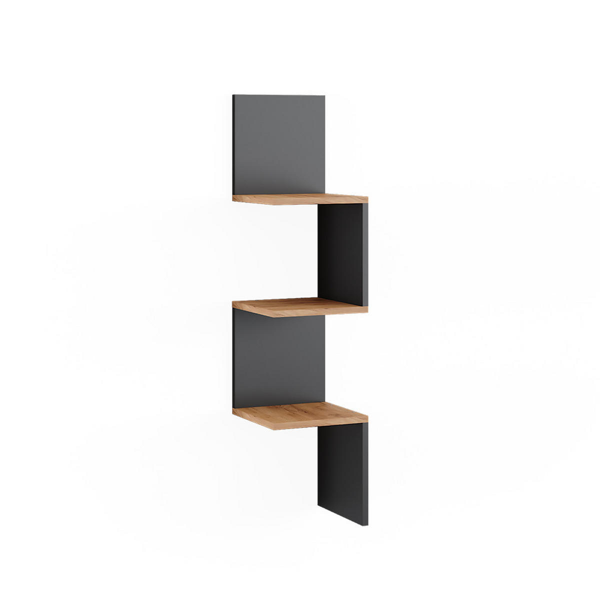 ECKREGAL Paolo Anthrazit 28 x 116.4 cm - Honigeiche/Anthrazit, Holzwerkstoff (28/116.4/28cm) - Vicco