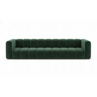 COUCH, Fünfsitzer-Sofa Grand, Veloursstoff Salvador, Grün - Grün, Holz (314/70/87cm) - Kaiser Möbel