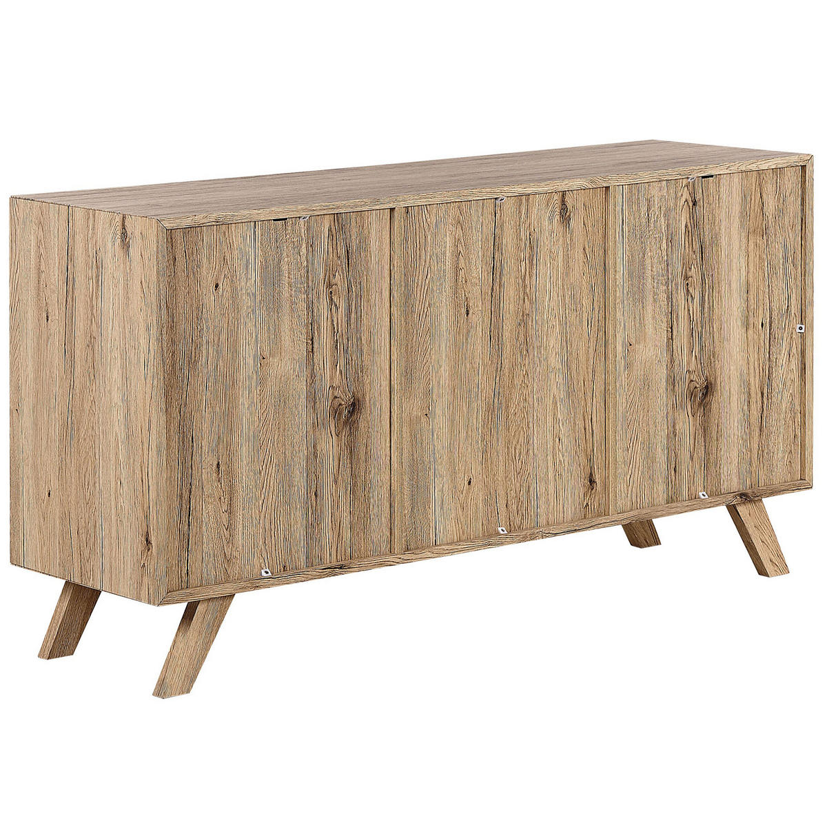 SIDEBOARD se 2 dveřmi Hnědý/Bílý Forester - hnědá, kompozitní dřevo (140/75/40cm) - Beliani