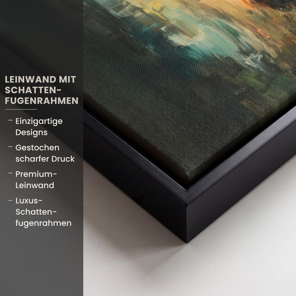 LEINWAND Bilder mit Rahmen - Hirsch - Gemalt - Geweih - Braun - 40x30 - Haselnussfarben, Textil (40/30cm) - MuchoWow