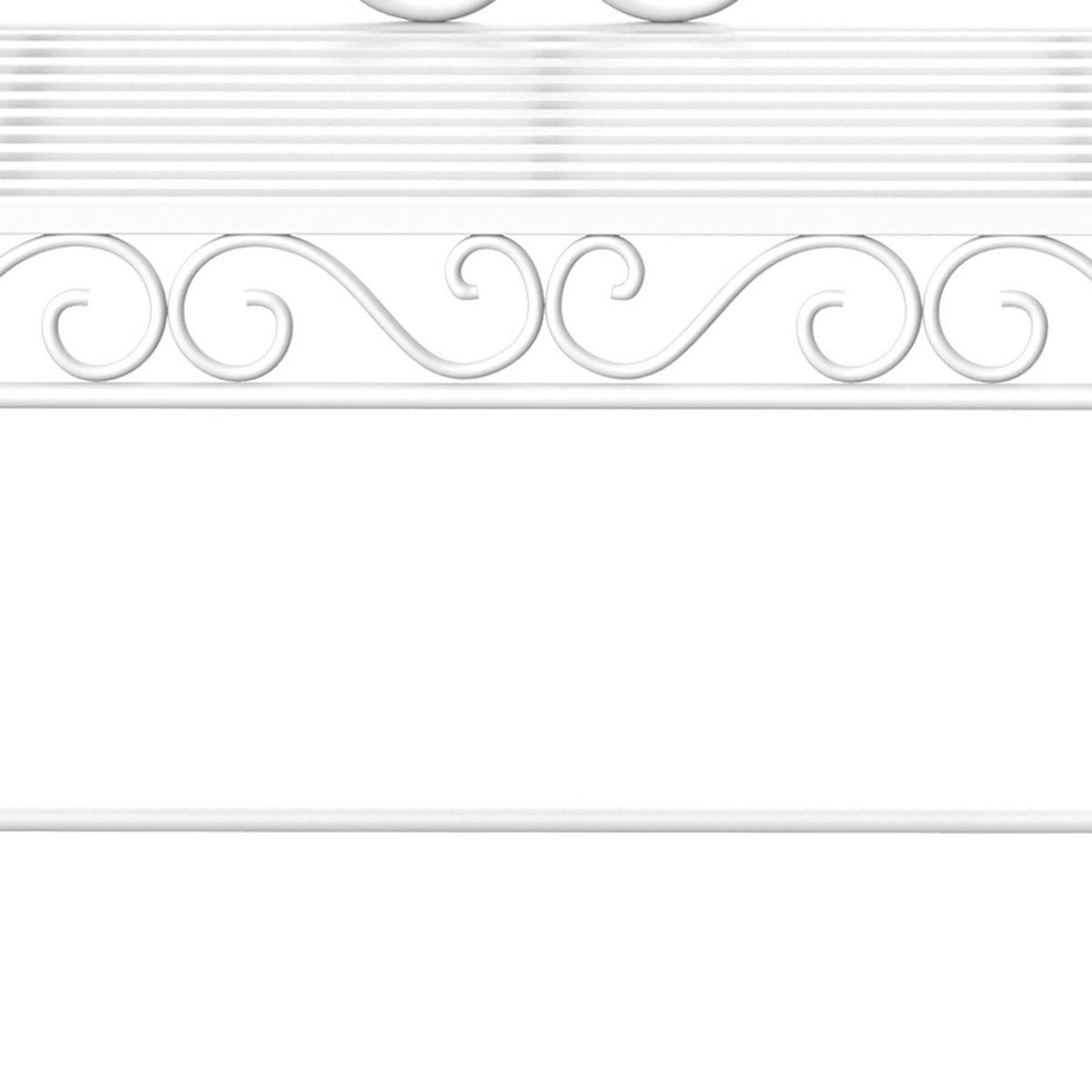 GARTENBANK Sitzbank Blumenbank Parkbank Gartenmöbel 2-Sitzer Metall Weiß - Weiß, Metall (50/96/113.5cm) - Outsunny