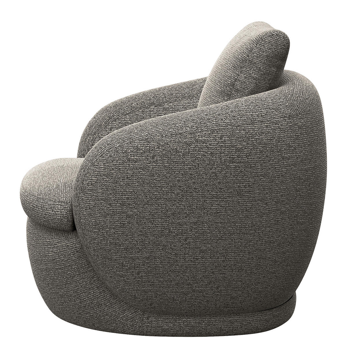 SESSEL - Schwarz/Grau, Kunststoff/Textil (92/74/90cm) - home24