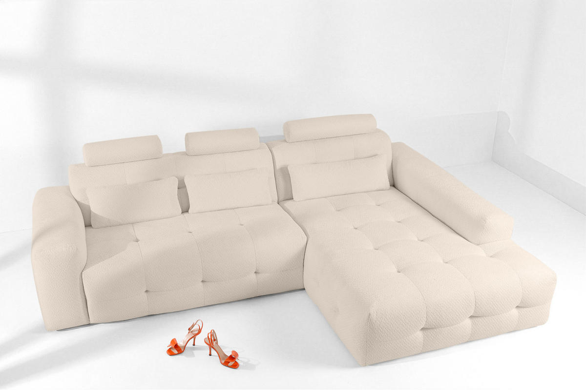 POLSTERMÖBELSET ALIGRA, 2-tlg, Hellbeige - Beige, Holz/Holzwerkstoff (290/90/191cm) - KONSIMO®