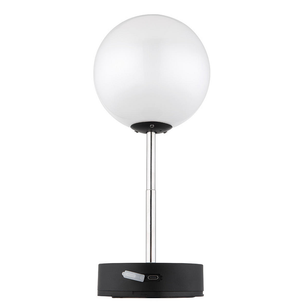 LED TISCHLEUCHTE Edelstahl Schwarz - Schwarz, Metall (12/12/28cm) - Globo Lighting