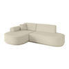 ECKSOFA Ottomane Links MARI-L1 - 232x163x81 cm Beige Bouclé - Beige/Schwarz, Holzwerkstoff/Kunststoff (163/234cm) - ALTDECOR
