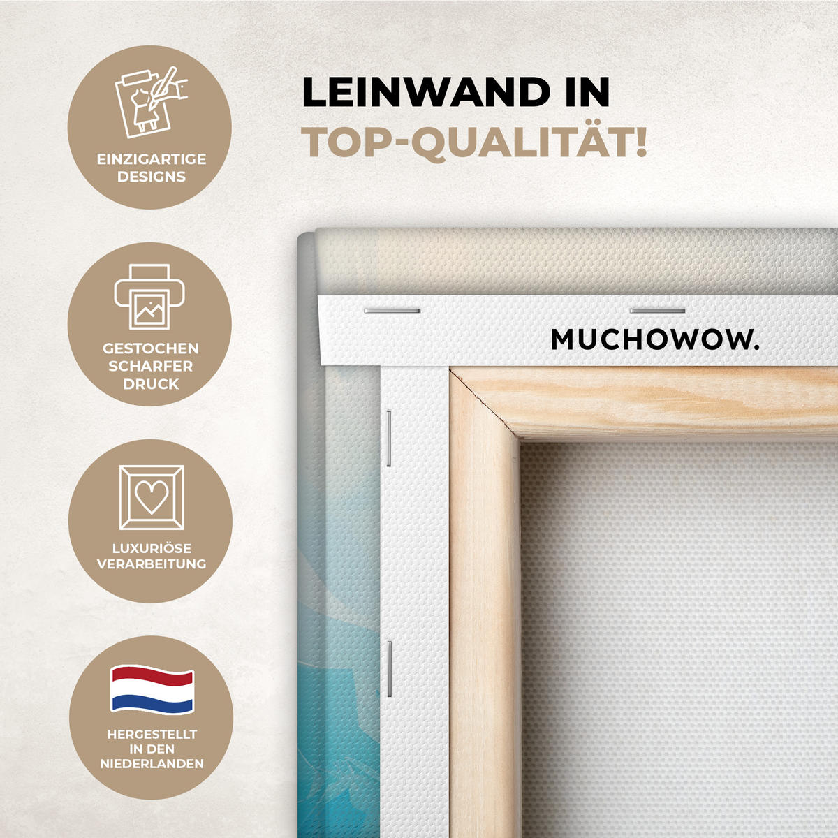 LEINWANDBILD Meer - Fische - Bunt - Dynamisch 40x30 cm - Hellblau, Textil (40/30cm) - MuchoWow