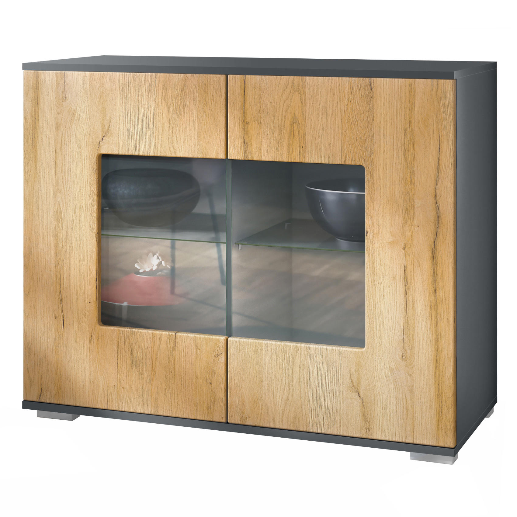 KOMMODE Grömitz Eiche Natur - Eichefarben, Holzwerkstoff (92.5/75.5/35cm) - Vladon