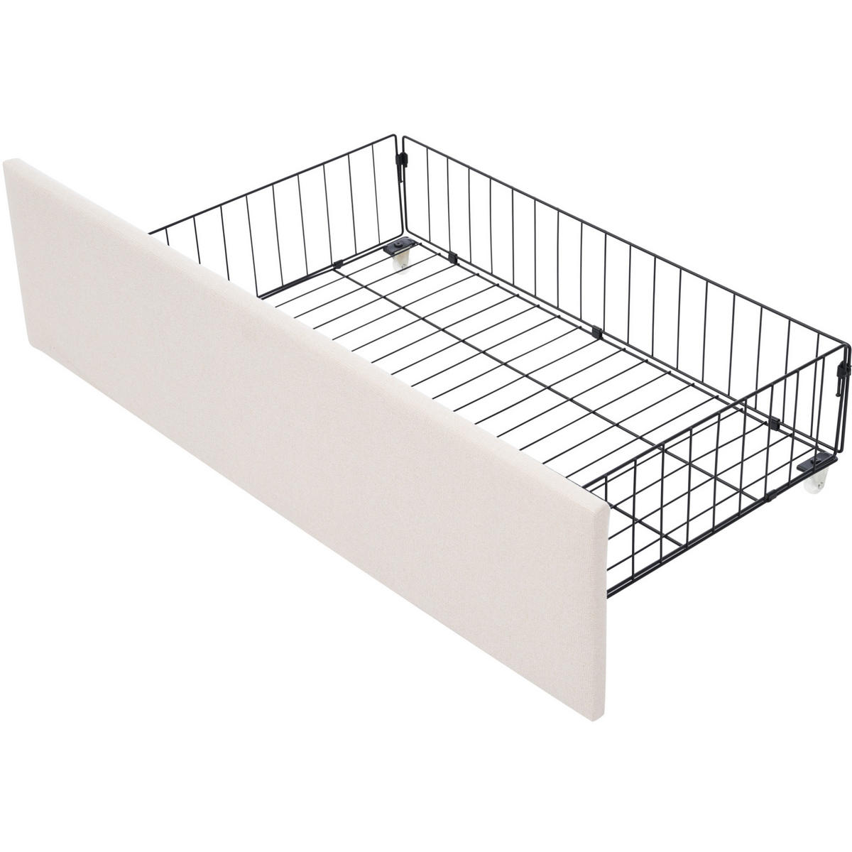 POLSTERBETT 90/200 cm Beige aus Holz mit LED-Beleuchtung - Beige, Holzwerkstoff (90/200cm) - OKMYHOME