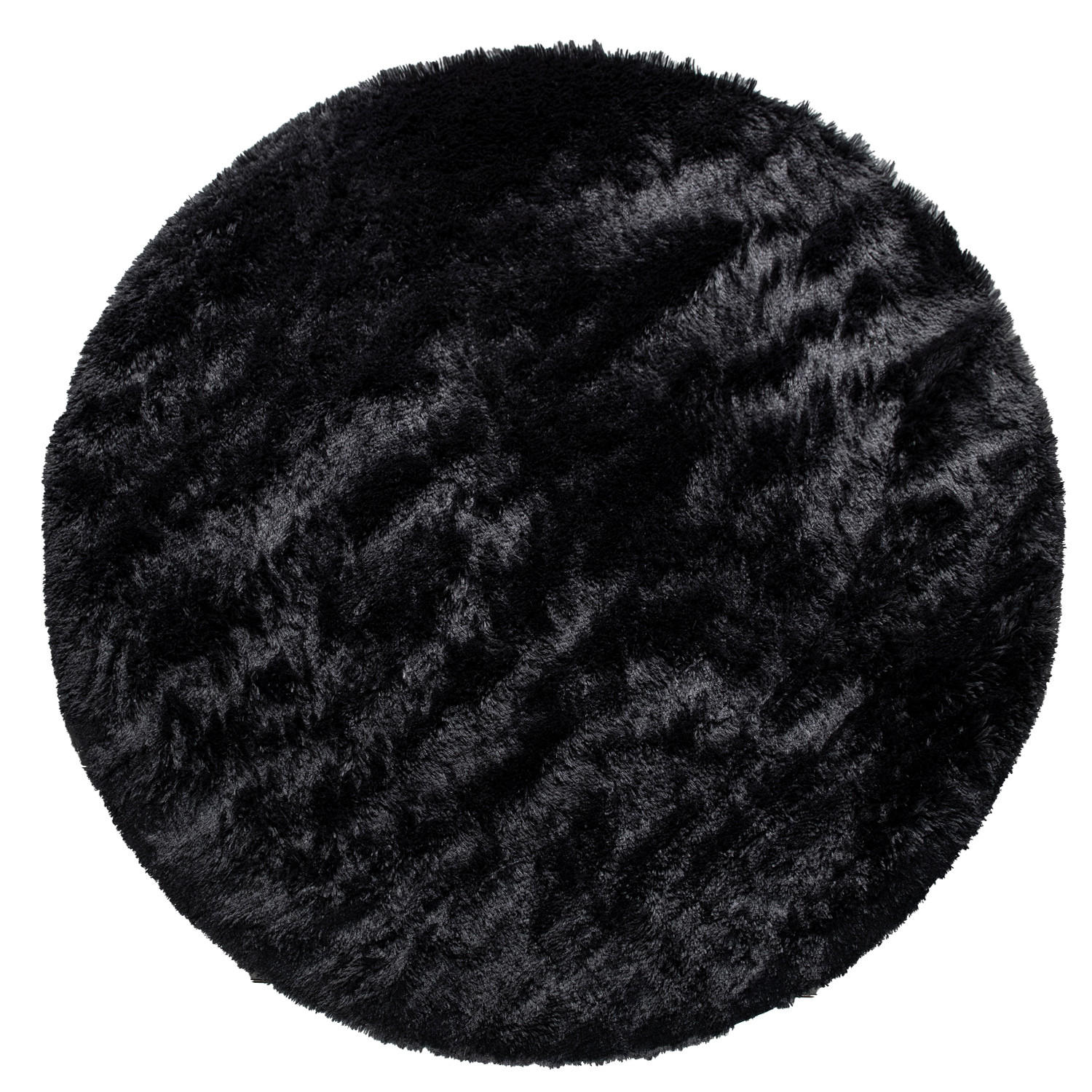 HOCHFLORTEPPICH 160/160 cm Silky 591 - Schwarz, Textil (160/160cm) - Paco Home