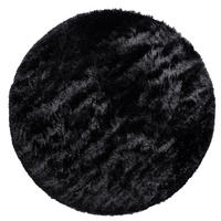 HOCHFLORTEPPICH 160/160 cm Silky 591 - Schwarz, Textil (160/160cm) - Paco Home