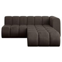 ECKSOFA modulares Sofa Darnel-L1 - 205x177x70 cm Braun - Braun, Holzwerkstoff/Textil (205/177cm) - ALTDECOR