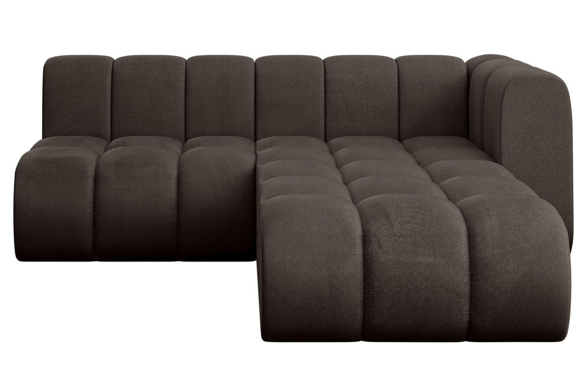 ECKSOFA modulares Sofa Darnel-L1 - 205x177x70 cm Braun - Braun, Holzwerkstoff/Textil (205/177cm) - ALTDECOR