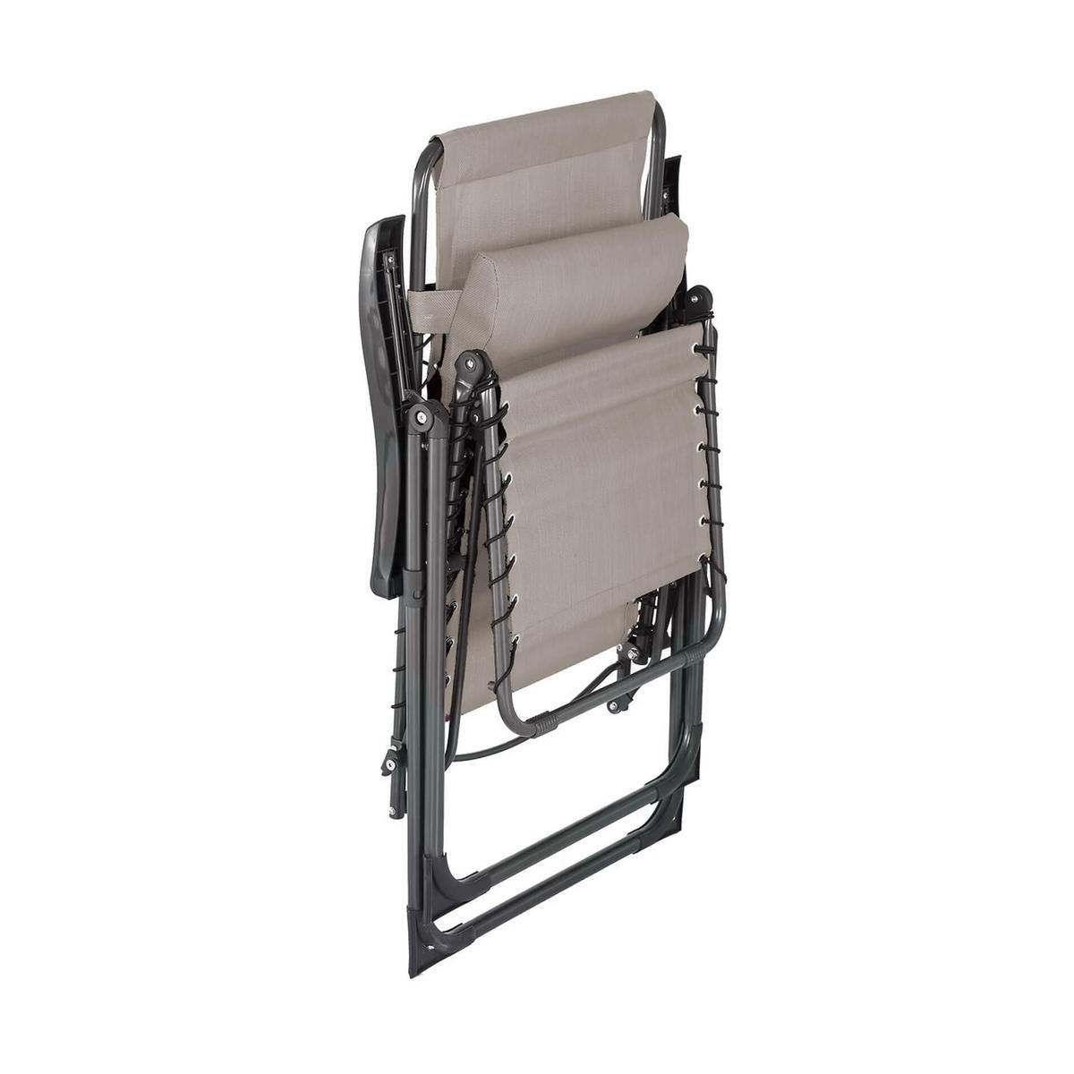 GARTEN-RELAXSESSEL Beige 104/66/113 cm - Beige, Metall (66/113/104cm) - Mobili Rebecca
