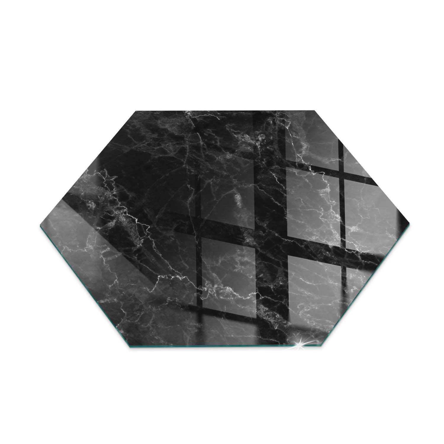 GLASPLATTE für Kamin h40 cm Schwarz - Schwarz, Glas (40/40/0.4cm) - ArtPrintCave