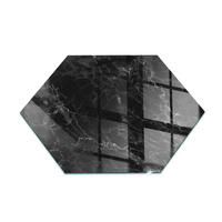 GLASPLATTE für Kamin h40 cm Schwarz - Schwarz, Glas (40/40/0.4cm) - ArtPrintCave