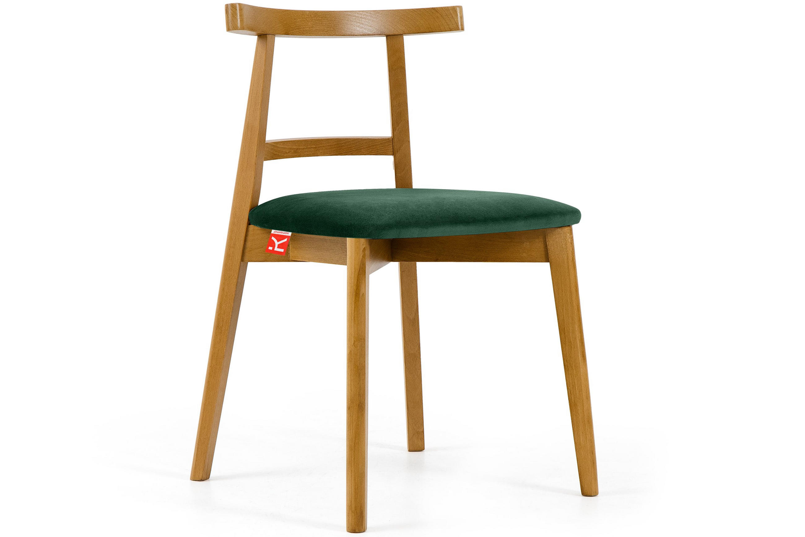 ESSTISCHSTÜHLE LILIO 2 St Vintage, Dunkelgrün / hell Eiche - Hellbraun/Dunkelgrün, Holz/Textil (47/76/45cm) - KONSIMO®