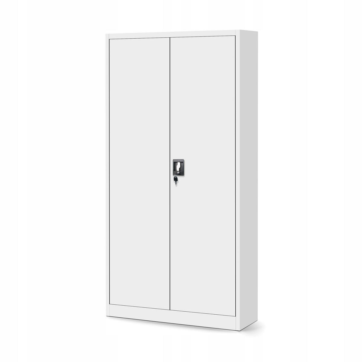 AKTENSCHRANK mit Geheimfach TOMASZ - Weiß, Metall (90/185/45cm) - Jan Nowak