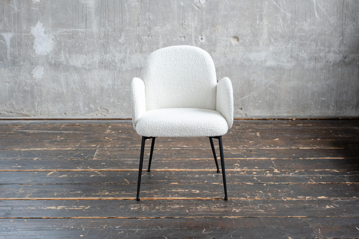 ESSZIMMERSTUHL DEON Cremeweiß Webstoff - Creme, Textil (59/84/62cm) - KAWOLA