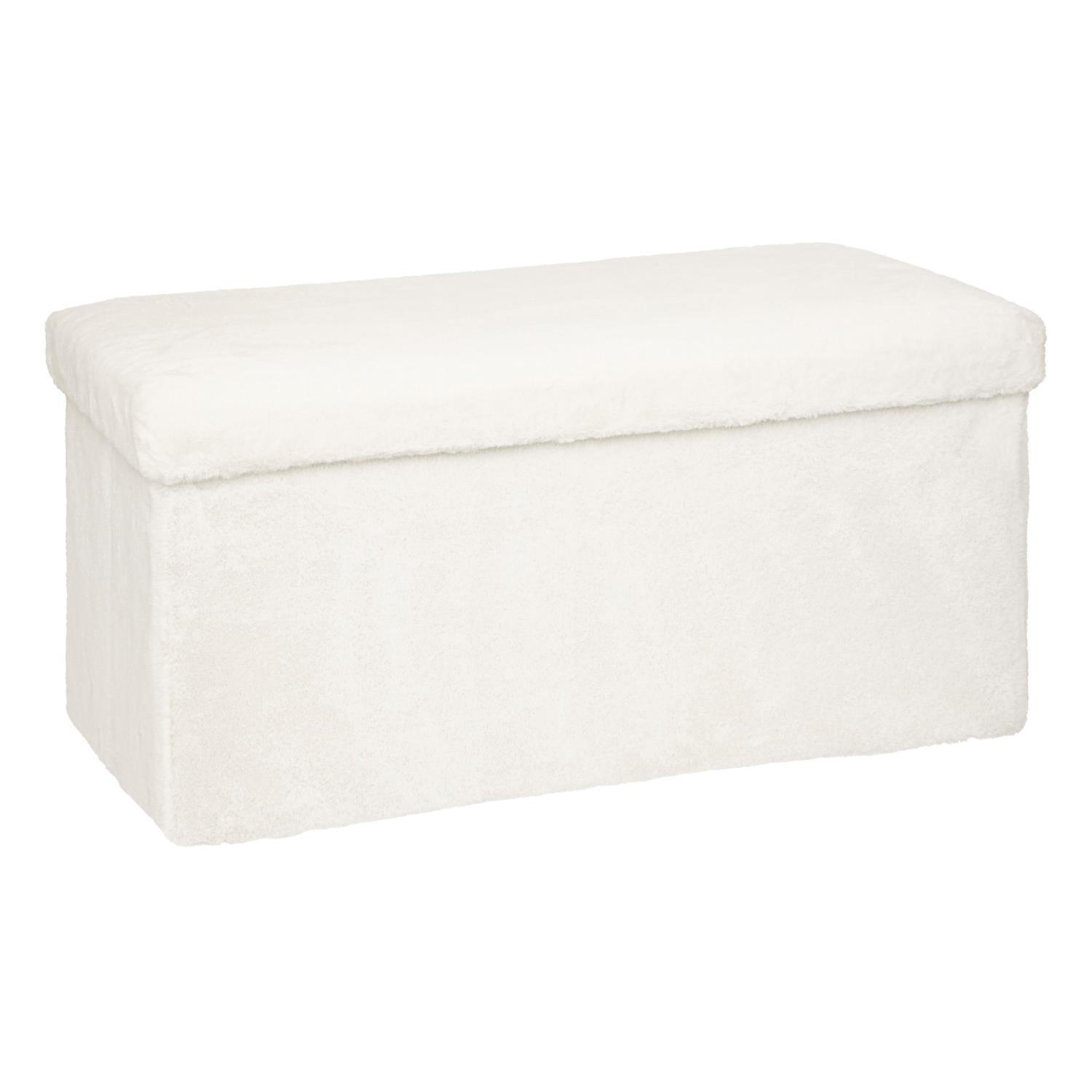 SITZHOCKER mit Stauraum Ezzio 76/38/38 cm - Weiß, Holzwerkstoff (38/38/76cm) - Atmosphera Createur d´interieur