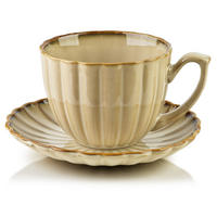 TASSE Evie Beige 15/10.5/16 cm Porzellan - Beige, Keramik (0.3L) - Mondex