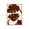 POSTER mit Rahmen Affordable Art Prints - Monstera- Canvas Brown - Eichefarben/Braun, Holz/Papier (70/100cm) - Poster&Frame